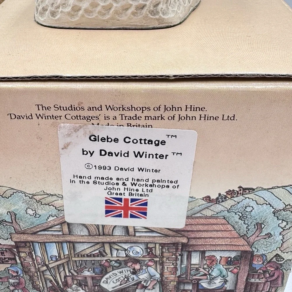 Vintage David‎ Winter Glebe Cottage Miniature Figurine 1993 Village House w/ Box